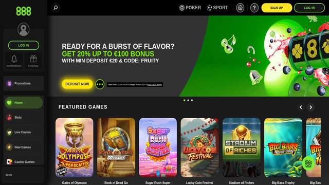 888 Casino casino screenshot